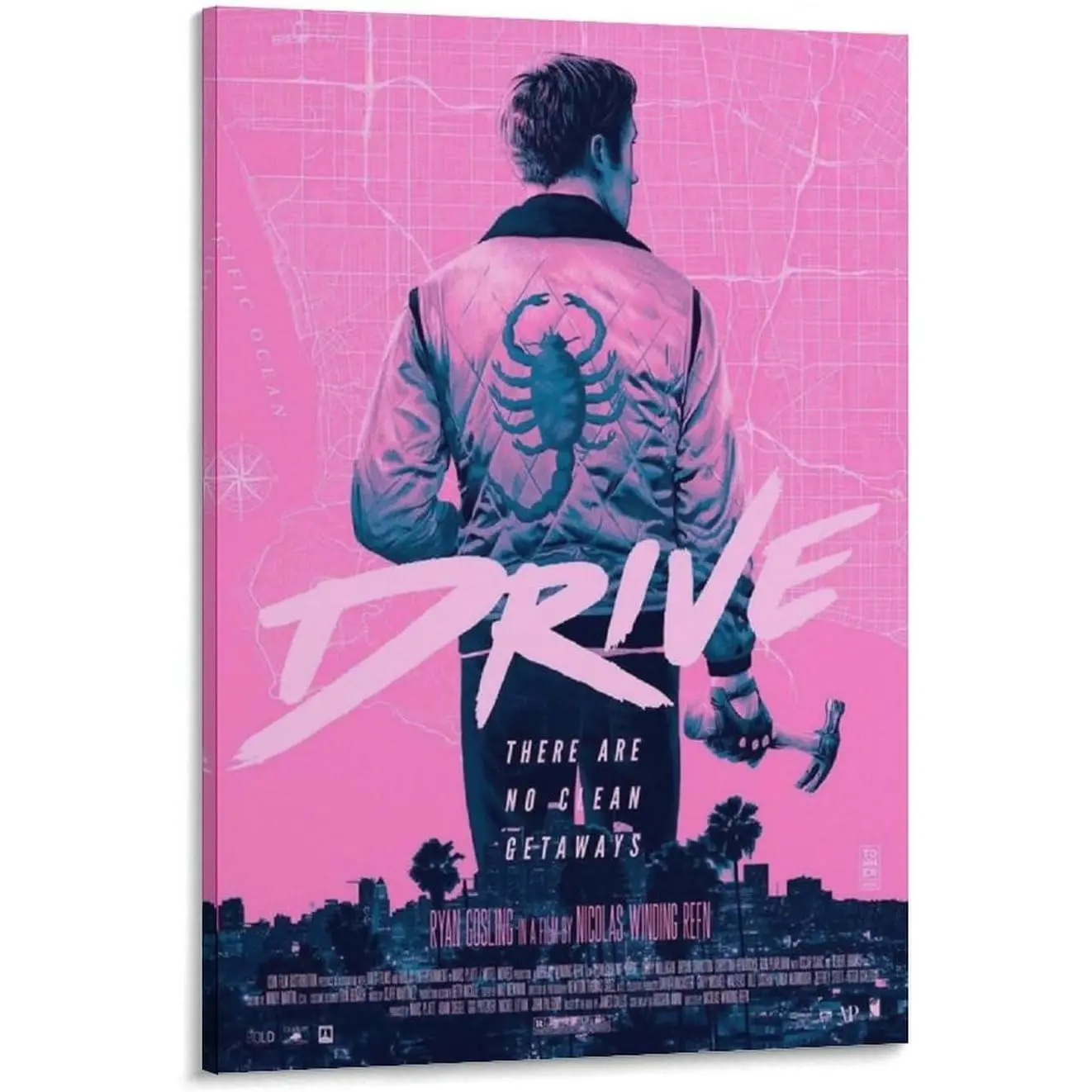Colorful 7-Drive Movie Poster Canvas Wall Art, Waterproof High-Def Customizable Home Decor, Kid Room Living Room Gift with Tube Packaging (Home Supplies Posters & Prints)