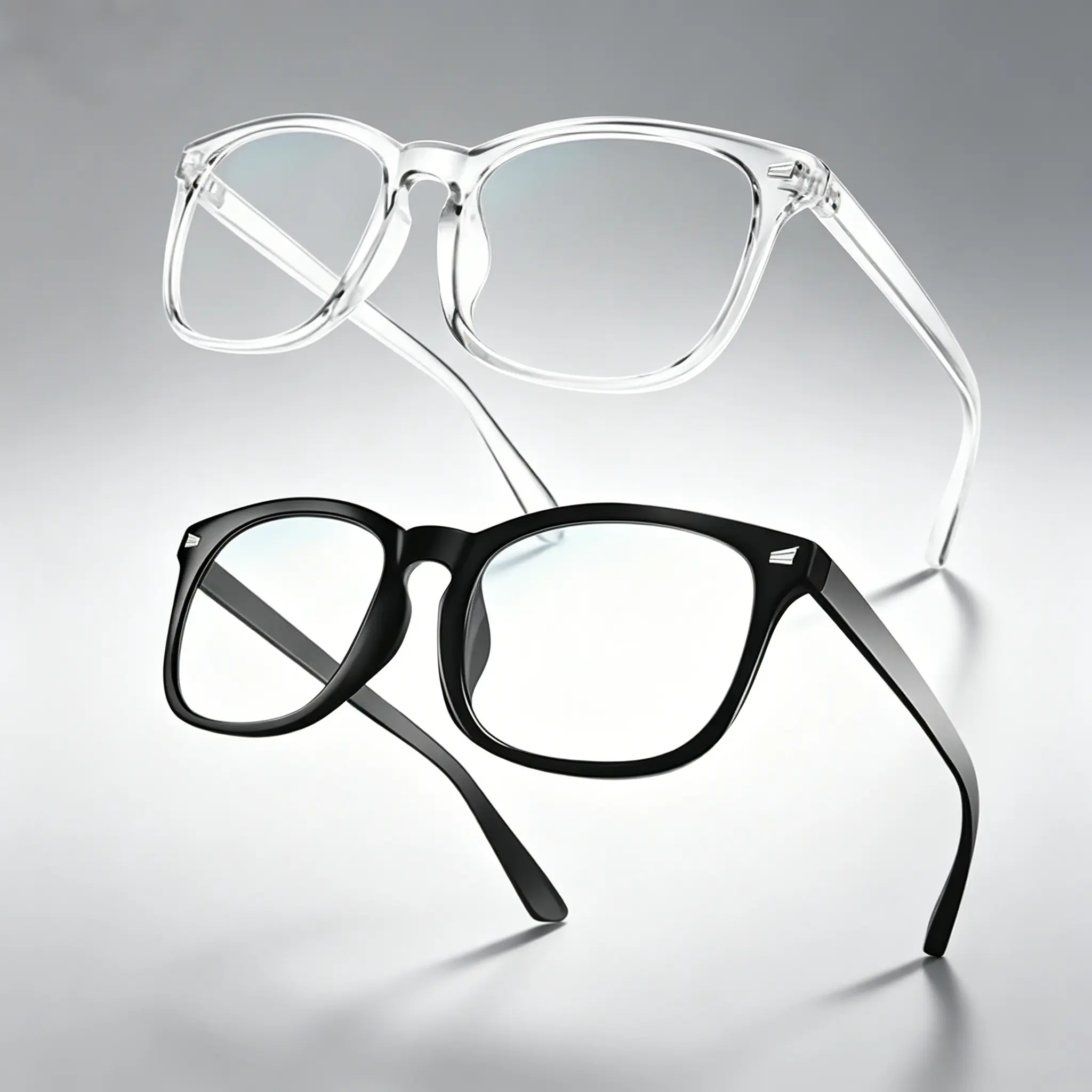 Unisex Blue Light Glasses - Fashionable Clear, Colored Frames for Daily Wear Fashion Accessory