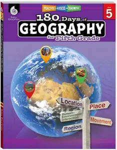 180 Days: Social Studies, Geography for 5th Grade Practice Workbook for Classroom and Home, Cool and Fun Practice Created by Teachers