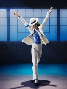 Articulated Pop Icon Figure, Moonwalk Pose Collectible Model, Action Figure with Movable Joints, Dance Pose Display Toy, Boxed Collectible, Retro Music Legend Figurine, Kids & Fan Gift