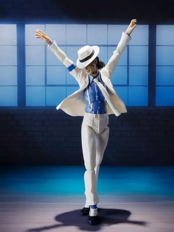 Articulated Pop Icon Figure, Moonwalk Pose Collectible Model, Action Figure with Movable Joints, Dance Pose Display Toy, Boxed Collectible, Retro Music Legend Figurine, Kids & Fan Gift