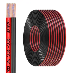 16 Gauge Wire with insulating tape, 16AWG Automotive Wire Electrical Wire 2 Conductor Red Black 12V/24V DC Cable LED Strips Extension for Light RC Car Speaker
