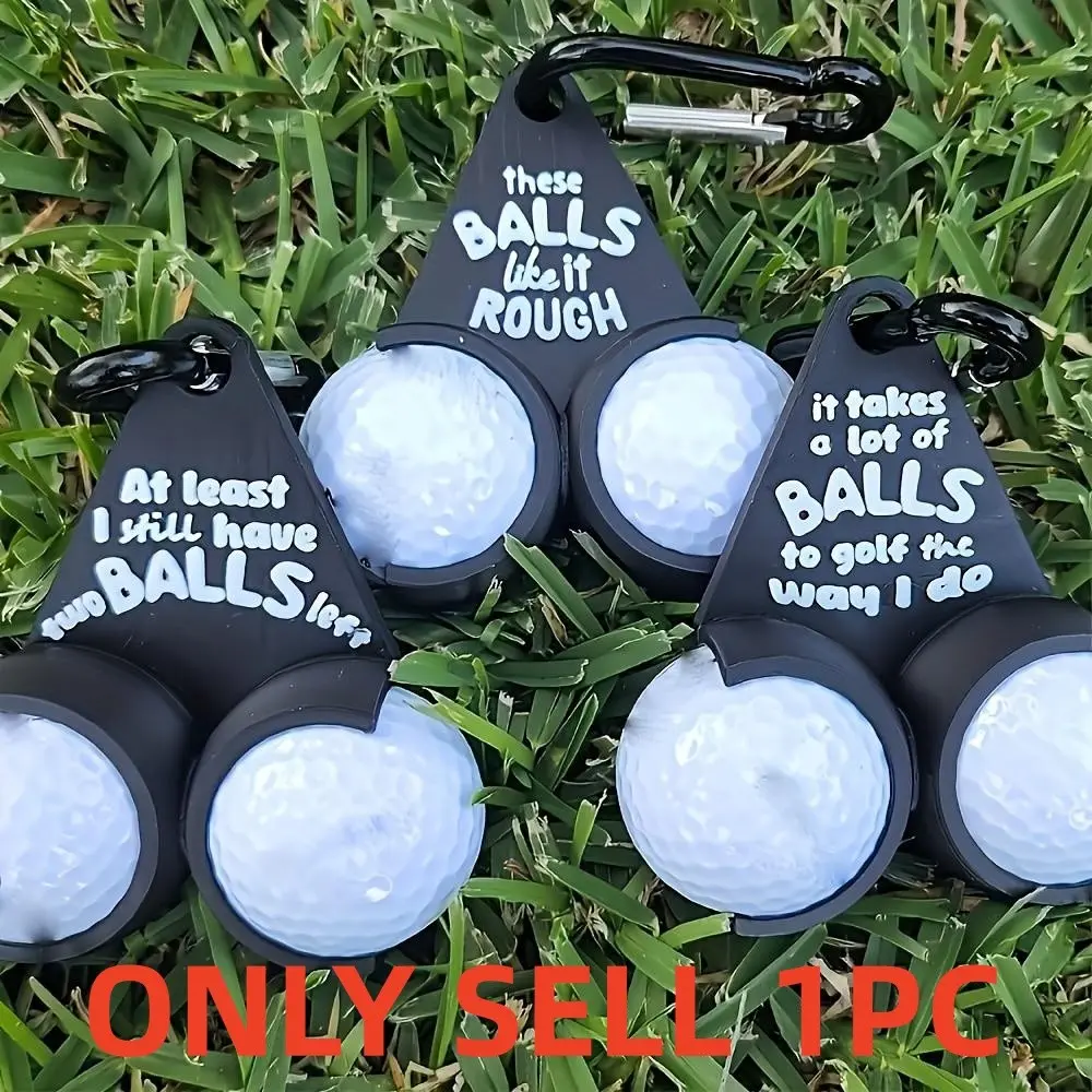 1 pc Golf Ball Holder - Funny Golf Gifts, Funny Golf Tees with Carabiner, Gag Golf Ball Storage Rack, Golf Accessories, Great Gift for Golf Lovers, Golf Bag Accessories, Golf Ball Tool