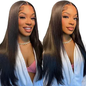 Valentine's Day SuperNova Straight Ready & Go Pre-Plucked & Pre-Cut Glueless 7*4 Lace Wigs
