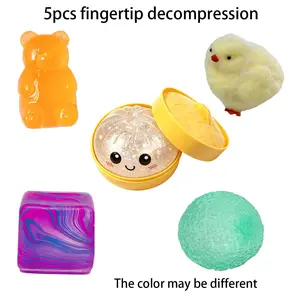 5PCS glitter dumpling squishy toy set ,slime dolls ,butter squishy fidget toys freak gifts ,moldable fidget Toy with Squeeze Feature, Ideal for Play and Relaxation  Soft TPR Material, Stress Relief,Valentine's Day  gifts Squishy Series