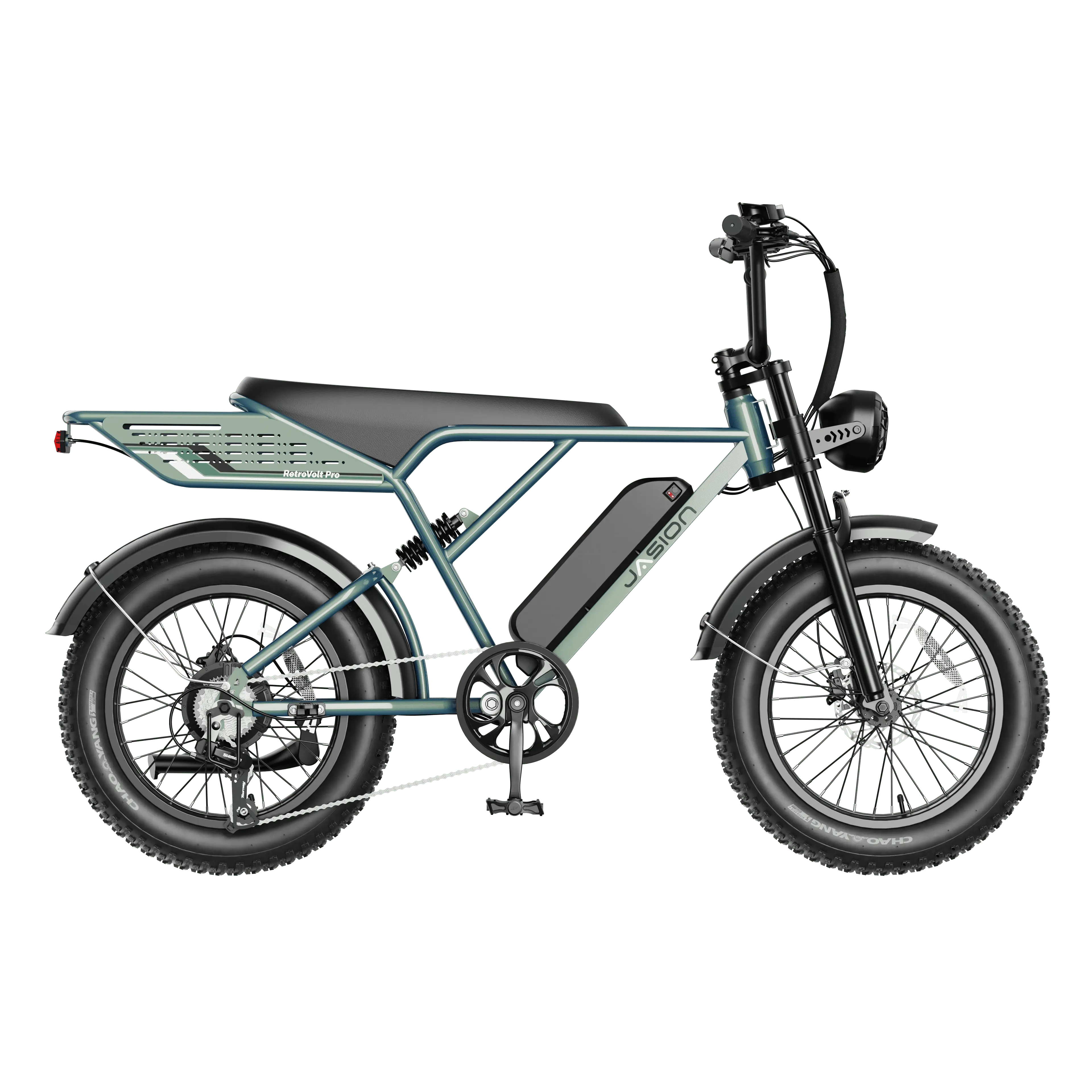 Jasion RetroVolt Pro Adult Electric Dirt Bike, 2000W Peak Power, 38MPH Top Speed, 52V 20Ah Removable Battery, 90-Mile Range, Hydraulic Brakes, 20"x4" Fat Tires, 38 Mph Top Speed, 90 Miles Range