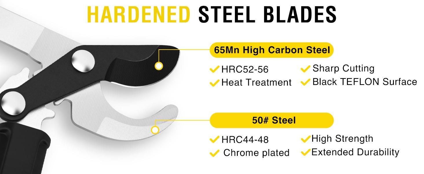 Yesker 19" Loppers Heavy Duty Branch Cutter Sharp Steel Blade Tree Trimmer up to 1" Diameter Cut Capacity Powerful Gear Action Lightweight Bypass Loppers Tools for Tree Trimming Garden Maintenance