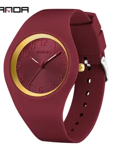 Modern Fashionable Wristwatch, Ultra-thin Women's Watch, Casual Quartz Wrist Watches, Soft & Comfortable Silicone Strap, Simple & Elegant Waterproof Quartz Analog Watch, Suitable For Holiday Birthday Gifts, Unique Stripe Design