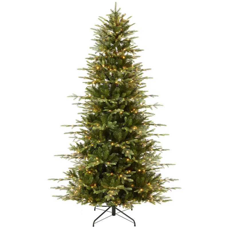 Best Choice Products Pre-Lit Artificial Aspen Noble Fir Christmas Tree w/ Branch Tips, LED Lights