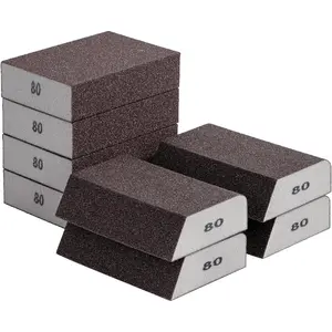 - Sanding Sponge, 8 count, 80 Grit, Washable and , Sandpaper Block, Sanding Blocks for , Sanding Pad, Drywall Sanding Block, Drywall Sanding Sponge