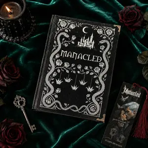 Manacled Special Edition 3-in-1 Hardcover Book, Black Gothic Collector Edition, Fantasy Romance Fanfiction Book with Bookmark