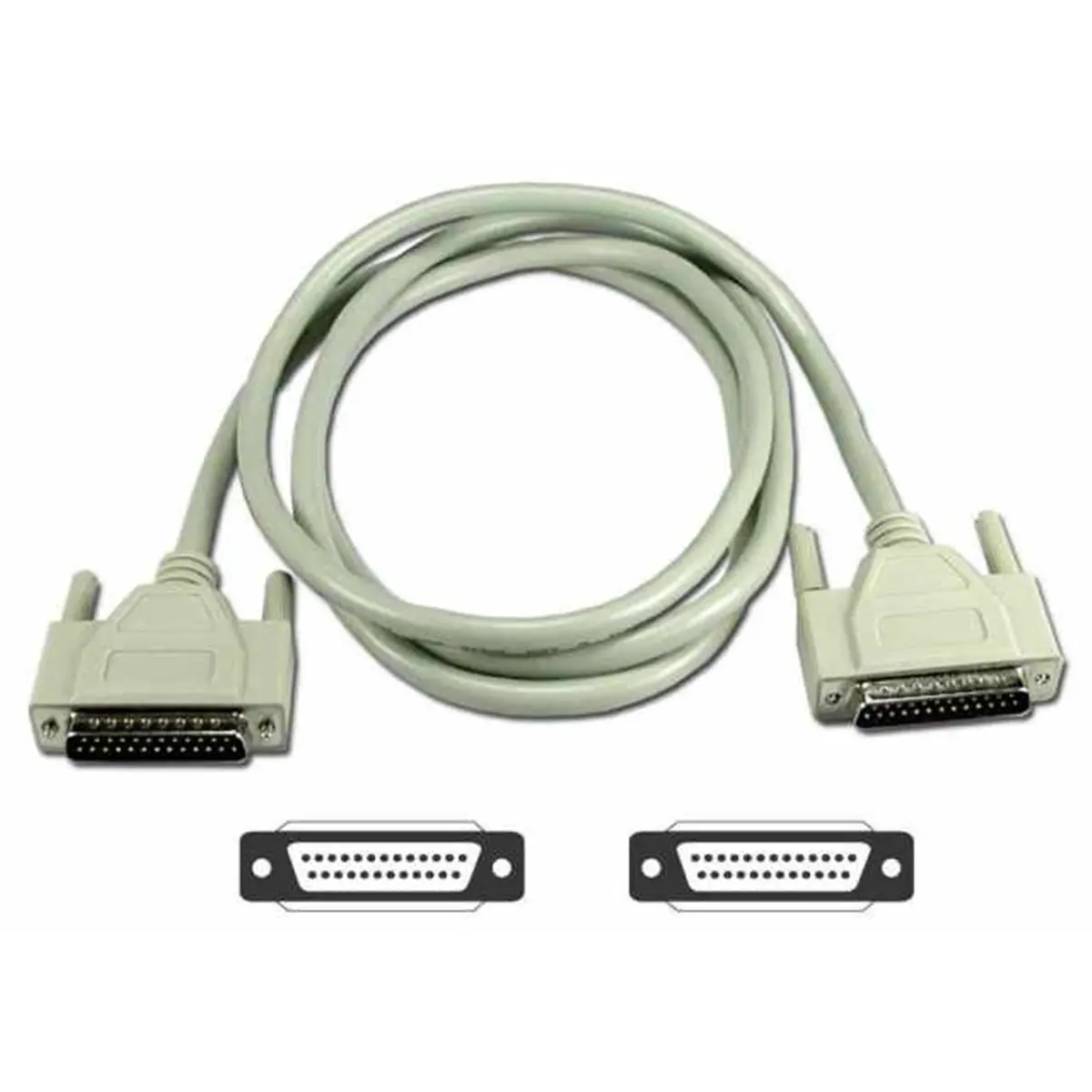 QVS Premium 30 ft. Parallel IEEE1284 DB25 Male-to-Male Bi-Directional Computer Cable for Enhanced Connectivity