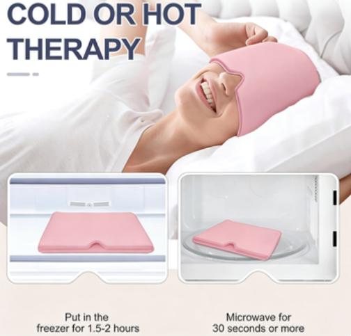 Migraine Headache Relief Cap, Gel lce Head Wrap For Tension And Stress Relief.Suitable For Home Breaks, Before Sleep, Office