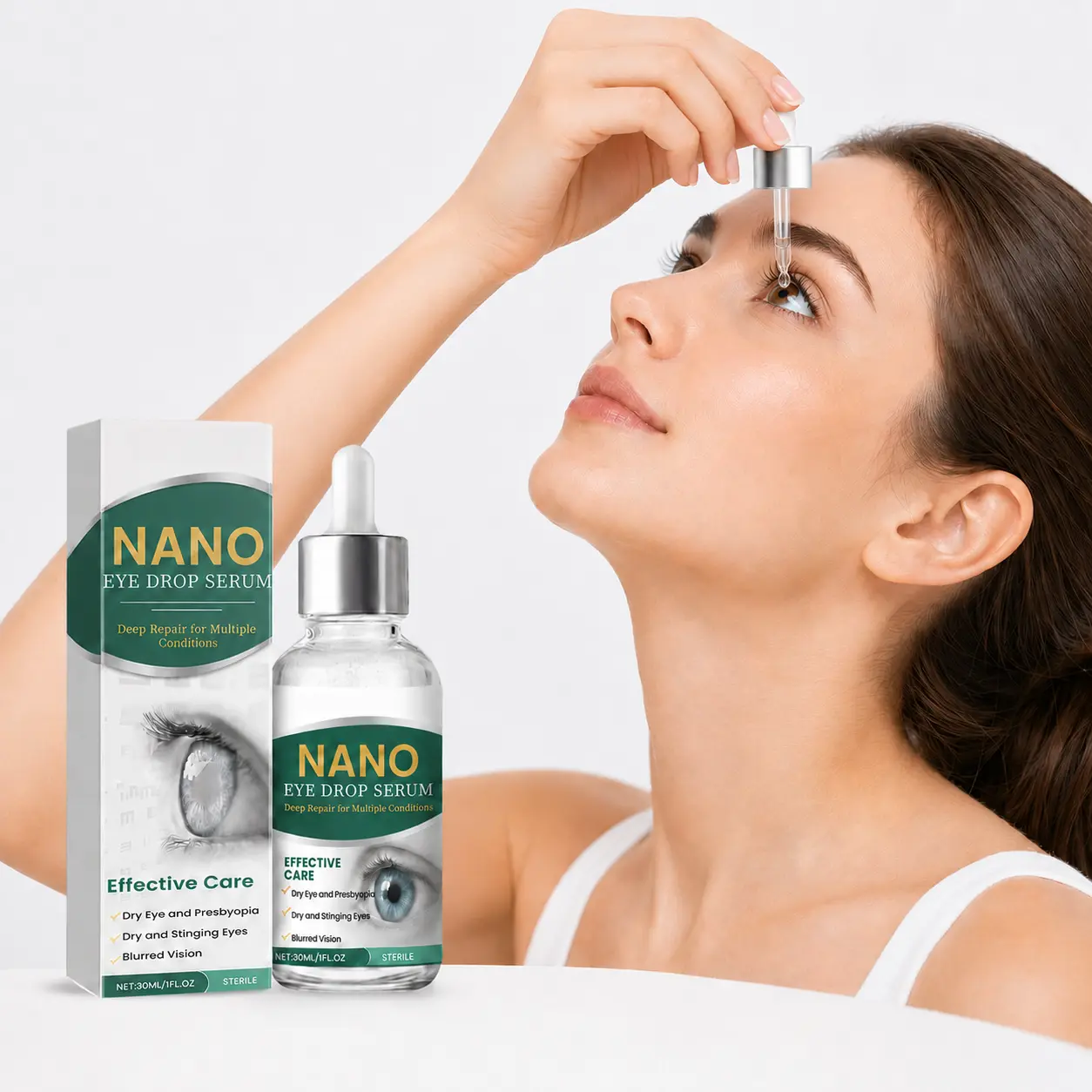 Soothing Lubricant Eye Drops for Dry Eyes, Gentle Moisturizing & Refreshing Eye Care Drops for Daily Relief & Eye Fatigue