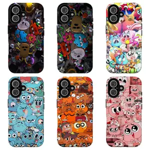 FL-The Amazing W0rld of Gumball Collage Phone Case,Gumball & Friends Phone Case,Multicolor Cartoon Character Protective Cover For iPhone 11 12 13 14 15 16 17 Air Pro Max for Samsung S26 S25 S24 S23 S22 S21 Case,Gift for her/him/fans