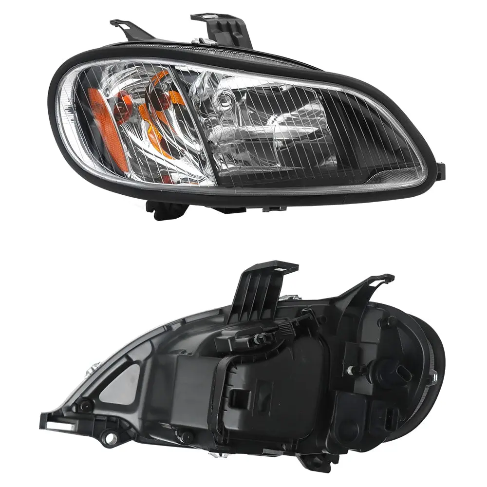 Headlight Assembly Compatible with 2004–2013 Freightliner M2 – Right Passenger Side – Black Housing