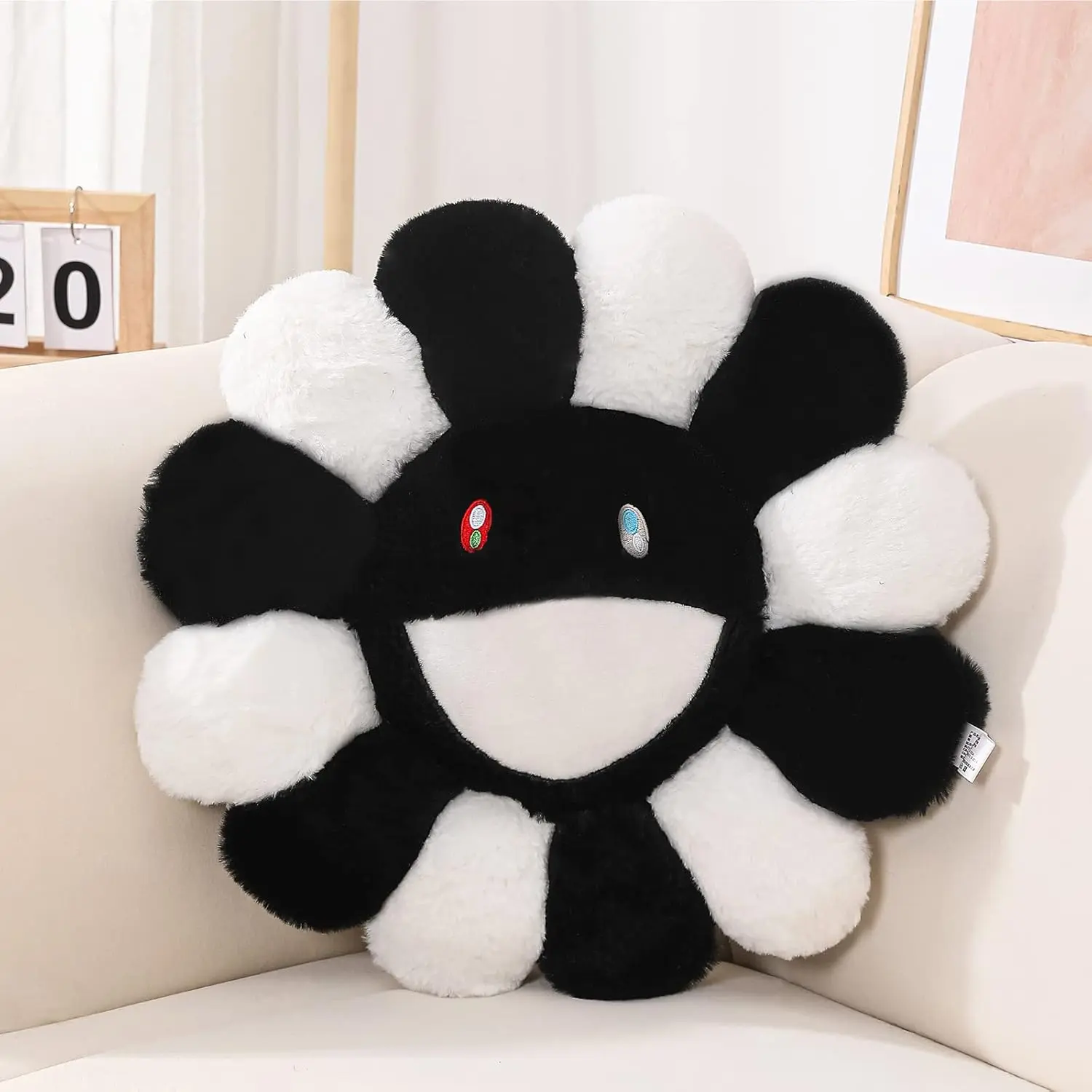 Flower Pillow,Flower Shaped Throw Pillow,Flower  Floor Cushions Floor Pillow,Colorful Sunflower Plush Pillow,Cute Room Decor Decorative Pillows for Sofa Bedroom (40cm/15.7in)
