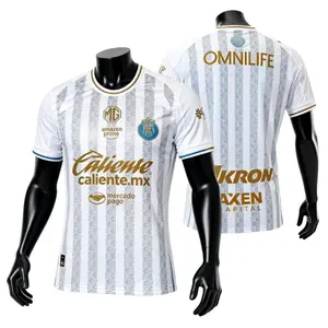 2526 Chivas CD Guadalajara Home Jersey Vintage Mexico Red and White Stripe Short Sleeve Top Football Jersey LIGAMX