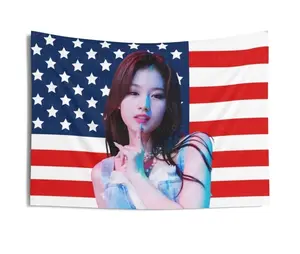 Sana Kpop Band American Flag Mexican Flag This Is For Tour Part 2 Flags Gift for Fans Men Women 2