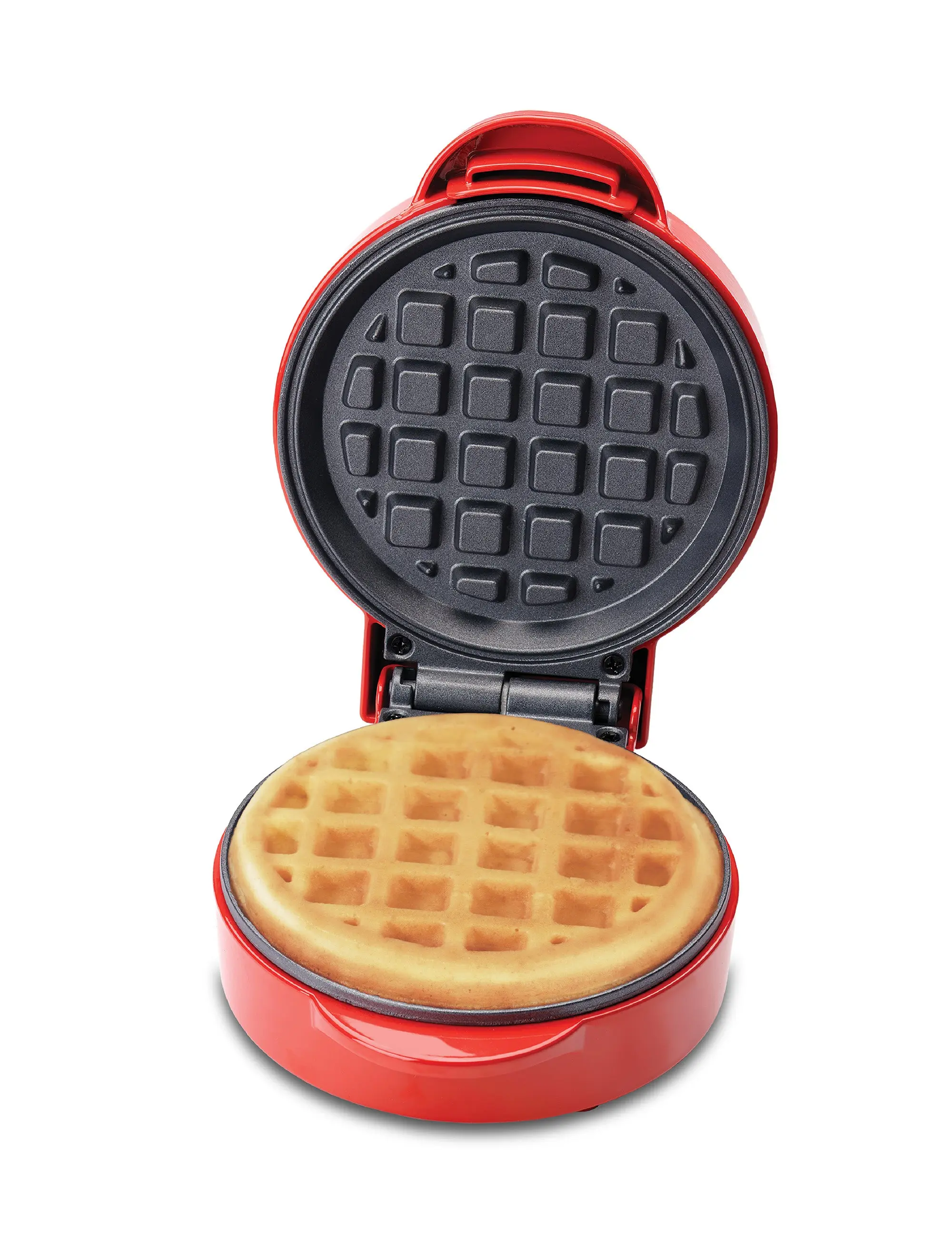 Betty Crocker Mini Waffle Maker (BC-4888R, Red) - 550W Power Compact Kitchen Appliance, Quick Cook Quick & Even Heat, 4.5" Waffle, 4.9" Non-Stick Plates, Recipes Included