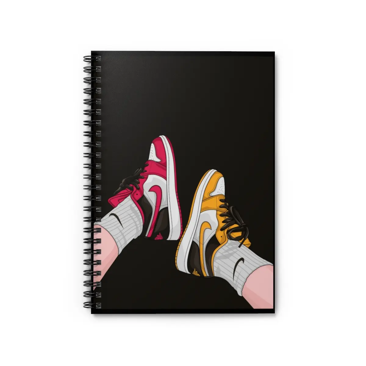 'Kickin It' Dural Notetaking Journal Spiral Notebook - Ruled Line