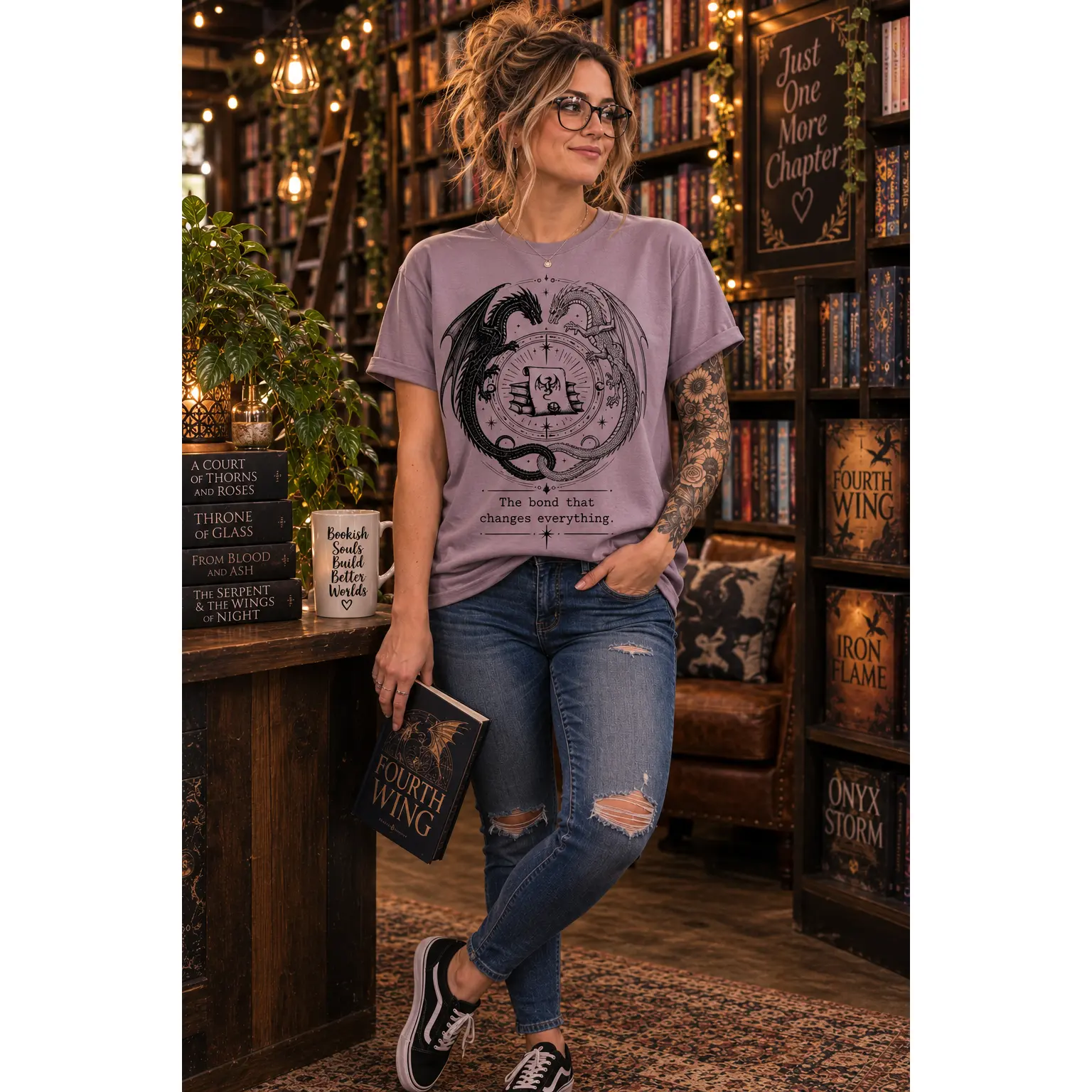 Empyrean Series Inspired T-Shirt | Rebecca Yarros Book Merch