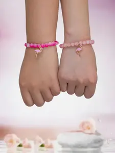 Boho Style Flamingo Design Charm Beaded Bracelet, Fashionable Jewelry for Women & Men, Trendy All-match & Exquisite Jewelry for Birthday Gift