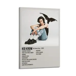 Conan Gray Kid Krow Poster for Bedroom Aesthetic Canvas Wall Art Living Room Posters Painting Picture Print Modern Family Decor Artist Bathroom Poster