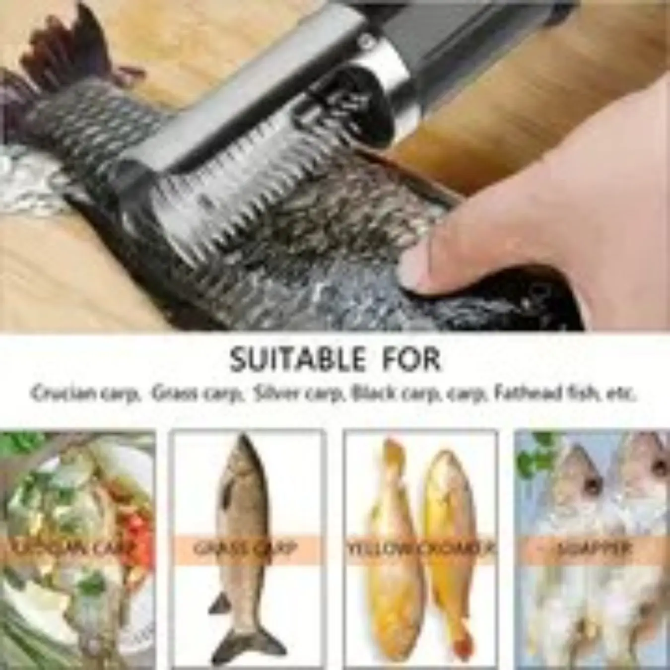 Wireless Electric Fish Scales Scraper, Commercial & Home Use, Essential Tool for Efficient Fish Scaling, Durable Design, Portable