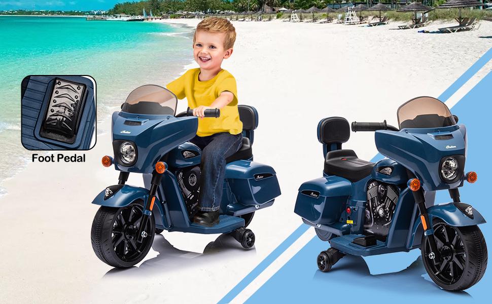 GARVEE 6V Electric Ride-On Motorcycle for Toddlers 1-3 with Licensed Design, USB, AUX, Music, and Headlight – Safe and Fun Dirt Bike for Early Riders