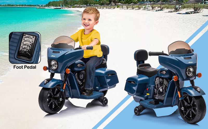 GARVEE 6V Electric Ride-On Motorcycle for Toddlers 1-3 with Licensed Design, USB, AUX, Music, and Headlight – Safe and Fun Dirt Bike for Early Riders