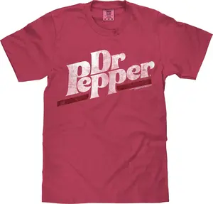 Tee Luv x Comfort Colors Distressed Dr Pepper Logo T-Shirt - Brick Red