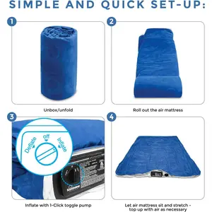 SoundAsleep Dream Series Luxury Air Mattress with ComfortCoil Technology & Built-in High Capacity Pump for Home & Camping- Double Height, Adjustable, Inflatable Blow Up, Portable - King Size