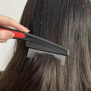 1pc Stainless Steel Encryption Tooth Hair Comb - Effortlessly Remove Dandruff & Lice, Enjoy Soothing Scalp Massage - Durable, Hypoallergenic, Professional-Grade Cleaning Comb