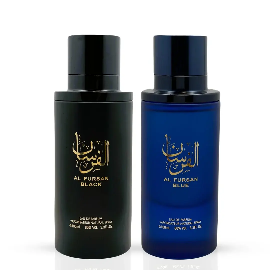 Al Fursan Black & Al Fursan Blue Eau De Parfum Spray 100ml (3.4 oz) By Aura by Aura (Bundle)