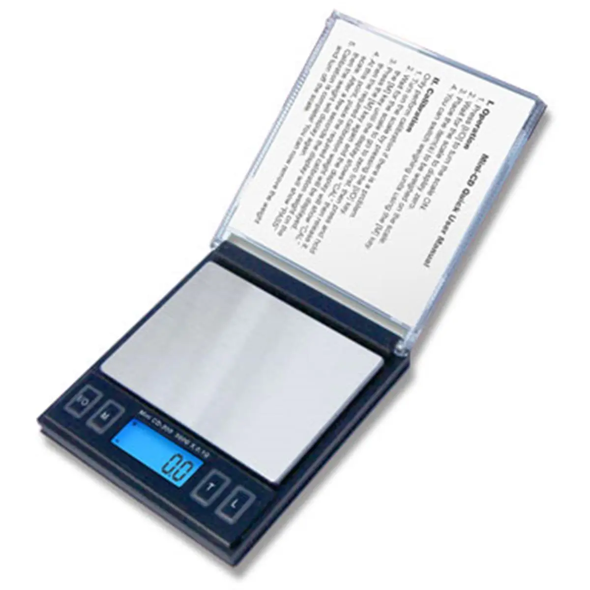 American Weigh Scales CD-500 Portable Digital Pocket Weighing Scale - 500x0.1G Capacity, Home Office Supply, 5 Music Cover Inserts for Vinyl, Portable Home Scale