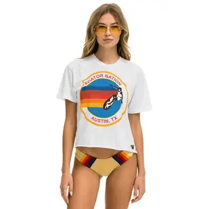 SIGNATURE AUSTIN BOYFRIEND TEE - WHITE
