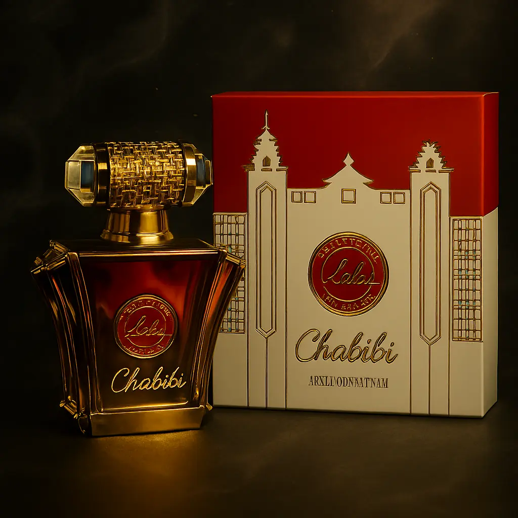 Jakat Chabibi Maison Alhambra Regular Edition Perfume 100ml Golden Bottle with Crystal Inspired Design & Metallic Accents for Gift or Personal Use