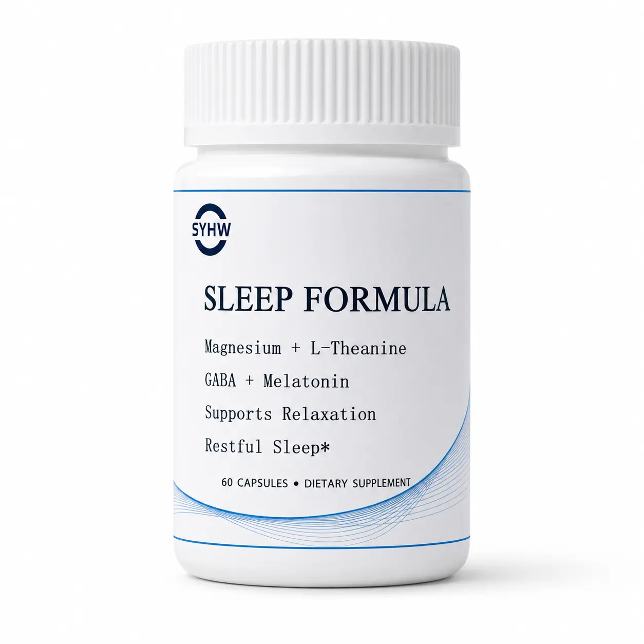 SYHW Sleep Formula with Magnesium, L-Theanine, GABA & Melatonin, Nighttime Relaxation & Restful Sleep Support, Valerian + Lemon Balm, 60 Capsules Healthcare Dietary