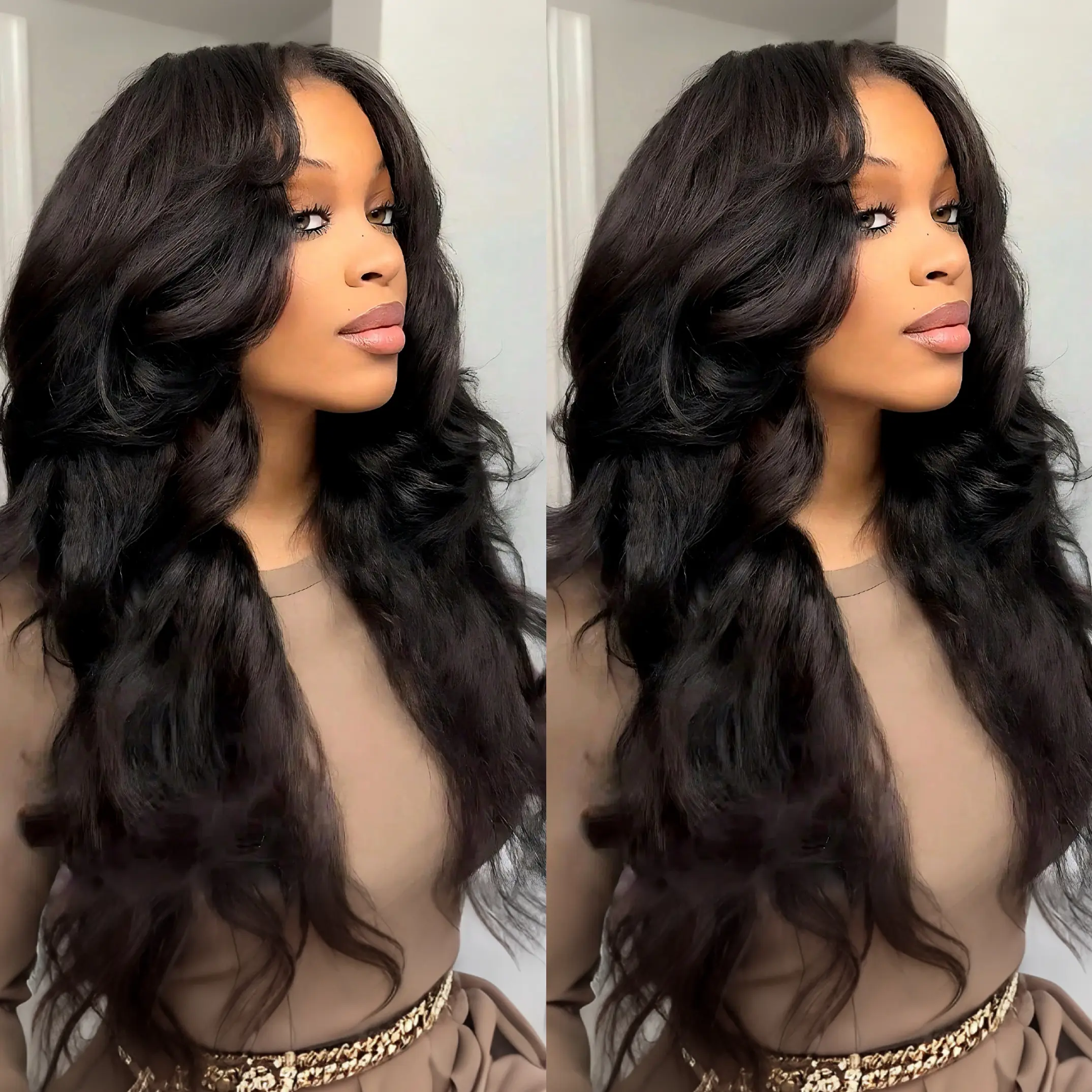 [New Arrival] BGMgirl 13x6 Lace Pre-Styled Layered Cut Kinky Straight Pre Plucked Hairline Human Hair Front Wig #SummerWins #DealsForYouDays