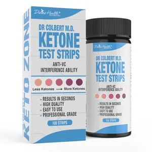 Dr. Colbert MD Divine Health Ketone Test Strips | Monitor Your Ketosis with Ease! Healthcare Kit Glucose Meter Blood Pressure Monitoring