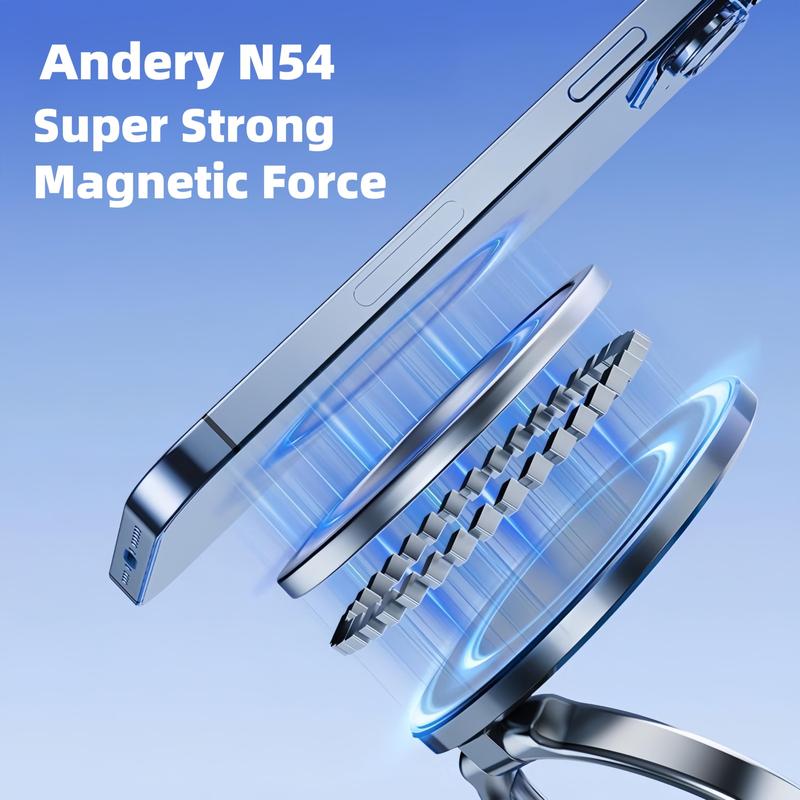 360° Adjustable Vacuum Magnetic Phone Holder, Suction Cup Phone Mount for Magsafe, Portable Cell Phone Holder for Car,Makeup/Gym/Mirror, Fit for All iphone iphone 11 and above