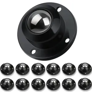 Small Caster Wheels for Furniture, Self Adhesive Caster Wheels, 360° Swivel Wheels, 28 LBS Load Capacity Per Wheel, Low Profile Wheels for Small Appliance Storage Box Planter(12 Pack)