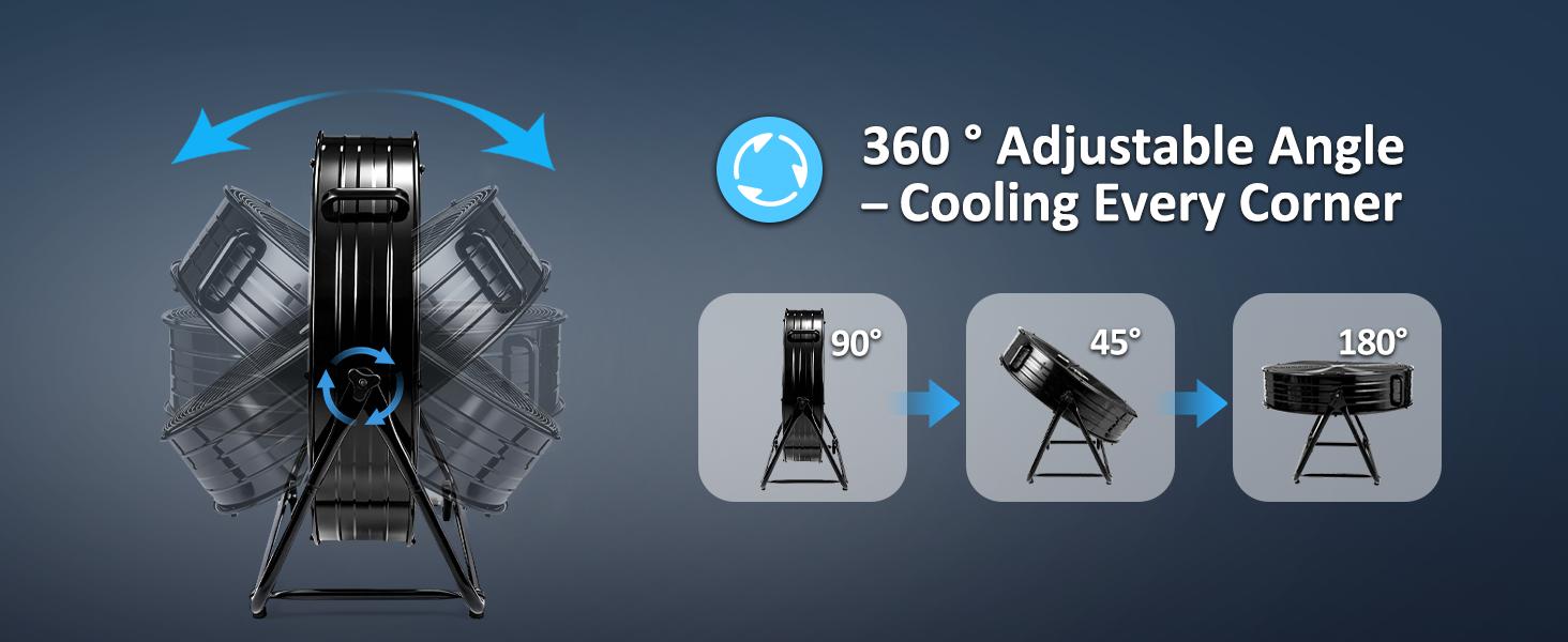 30 Inch High Velocity Drum Industrial Fan, 13000 CFM 3-Speed Air Circulation Fan for Garage, Warehouse, Workshop, Factory and Basement,dorm essentials,home essentials