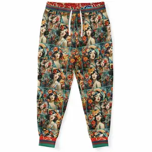 Sweet Clementine Art Deco Girl Panoramic Eco-Poly Unisex Joggers