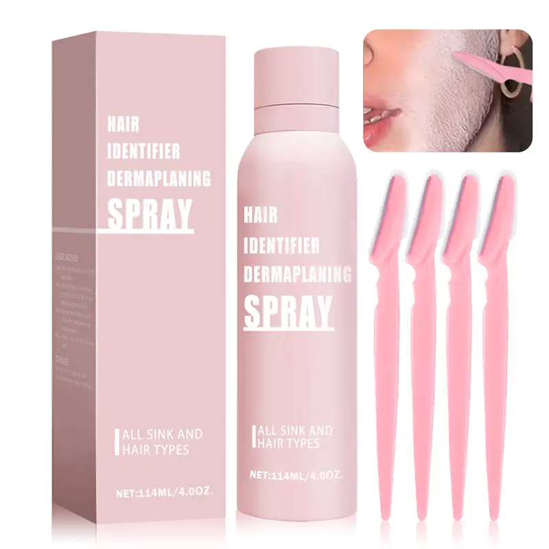 QIUFSSE Dermaplaning & Shaving Hair Identifier Liquid Spray - Unisex Facial Hair Remover, Pre-Shave Treatment, Bump-Free Shaving, All Skin Types Multi-Pack, Face/Body Moisturizing Bath & Body Care Product Hair Removal Wax