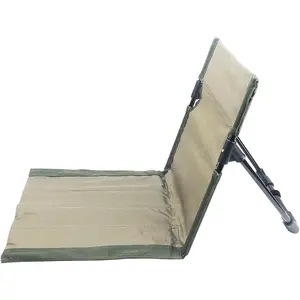 Outdoor Camping Backrest,Lightweight Foldable Chair,Park Leisure backrest,Beach Portable Single Lazy Chair,Aluminum Lazy Comfortable Backrest (Olive Green)