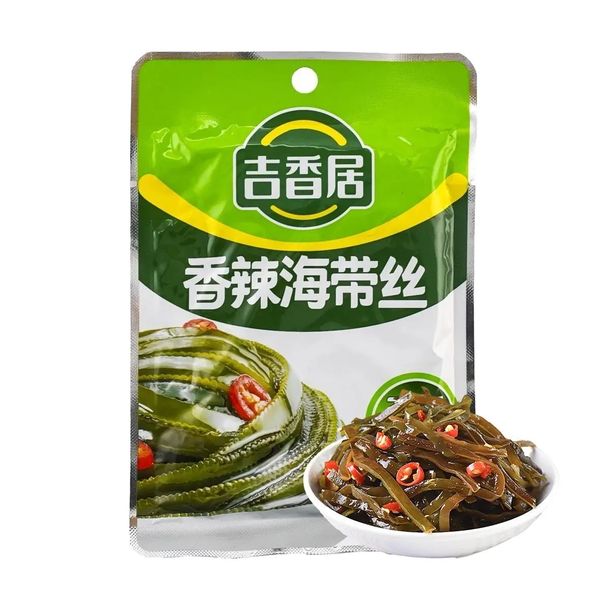 JI XIANG JU Instant Kelp Shreds Spicy Flavor - Ready-to-Eat Seaweed Snack, 88g, Sichuan Specialty