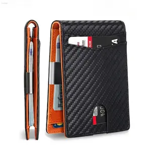 Men’s Slim Wallet with Money Clip RFID Blocking 12 Card Slots Minimalist Front Pocket Wallet Compact Lightweight for Everyday Carry Travel