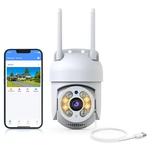 Outdoor IP65 Waterproof 3MP Security Camera, HD Video Surveillance, Motion Detection, Pet Monitoring, Smartphone Compatible